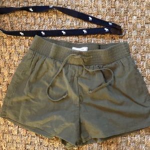 Abercrombie shorts with Abercrombie belt